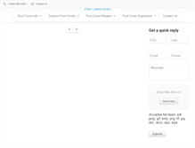 Tablet Screenshot of poolcoversdirect.com